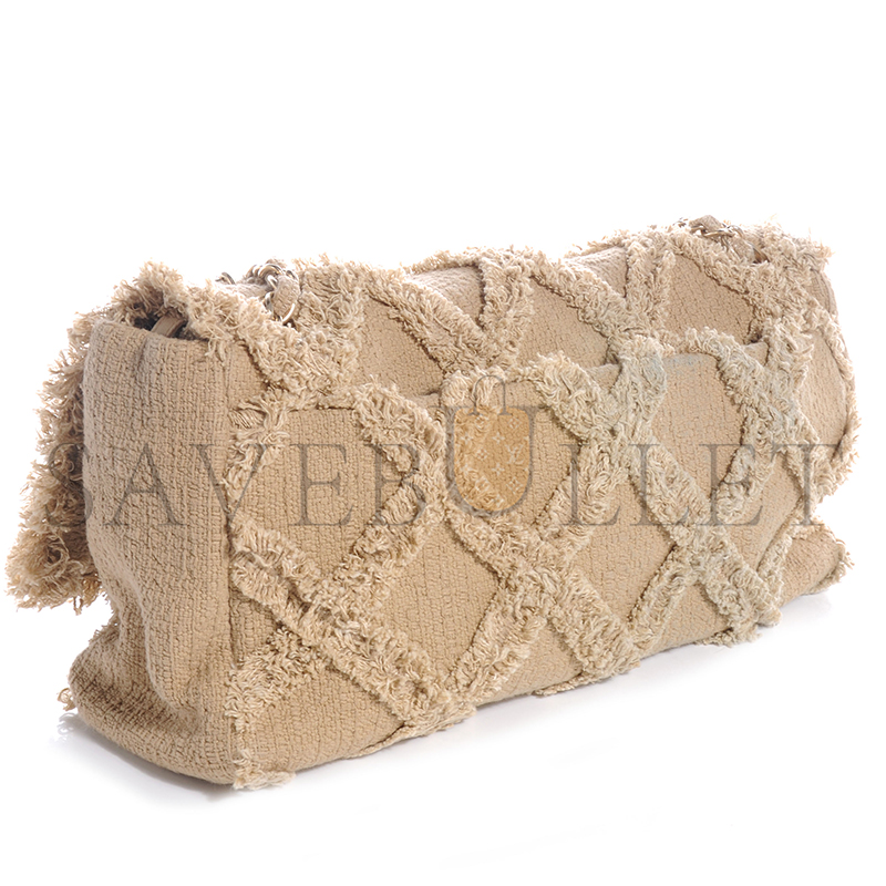 Ch*el tweed nature flap dark beige (36*20*9cm)